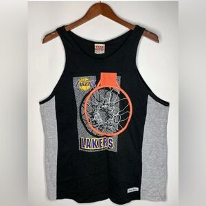 Vtg Team Rated LA Lakers Mens Size XL Black NBA Muscle Shirt Made in USA